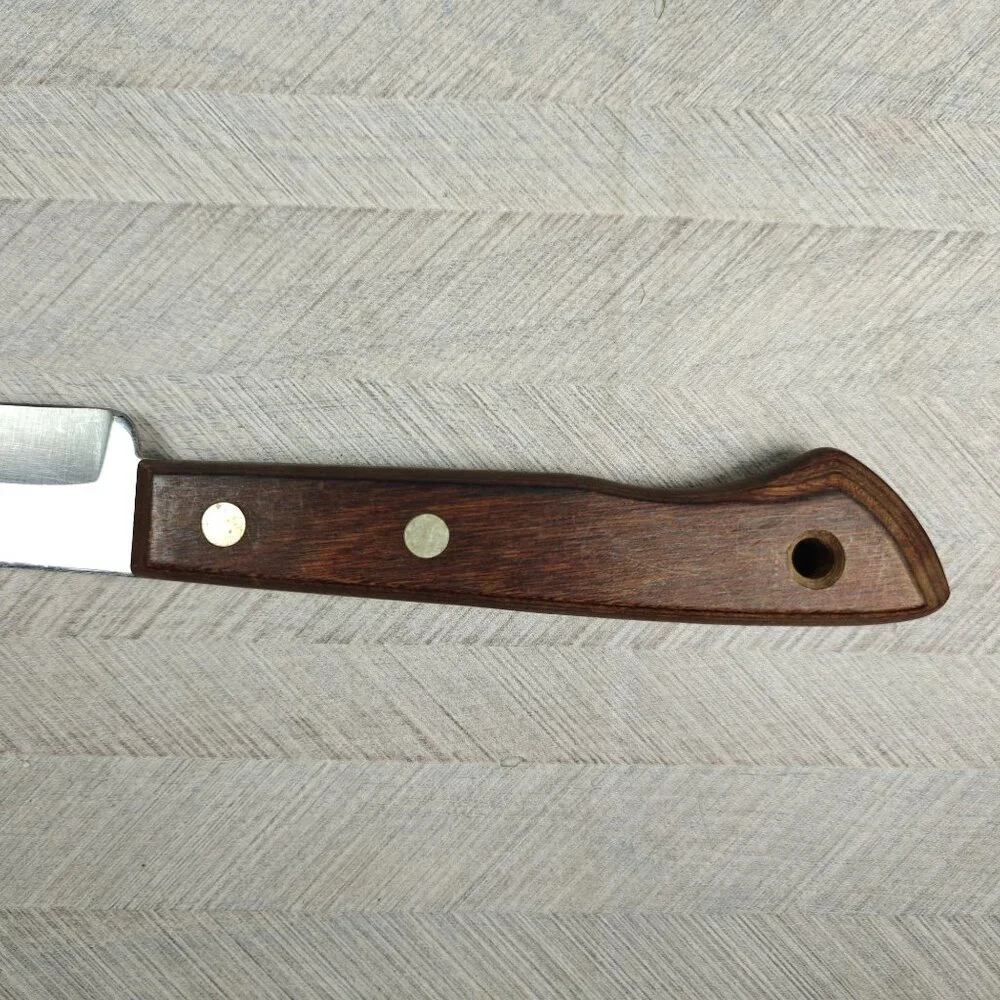 Ekco Flint Stainless Vanadium Carving Slicing Knife With Wood Handle